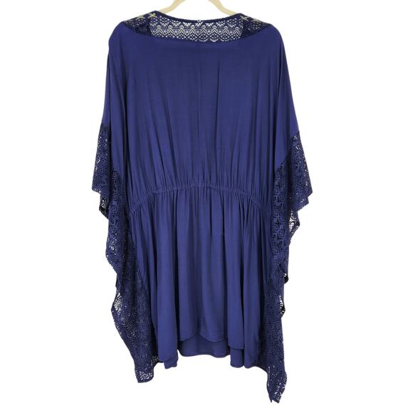 Swim by Cacique Lace Swim Cover-Up – Navy Blue with Cinched Waist - Size 18 - Picture 2 of 5
